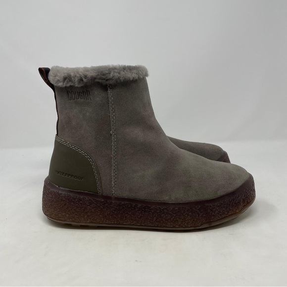 Cougar Broom Suede Genuine Lambswool Waterproof Winter Boot in Grey - NWT - Picture 5 of 11